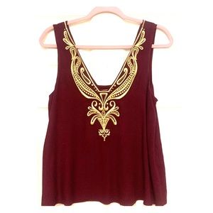 Lily Pulitzer Burgundy Holiday Top